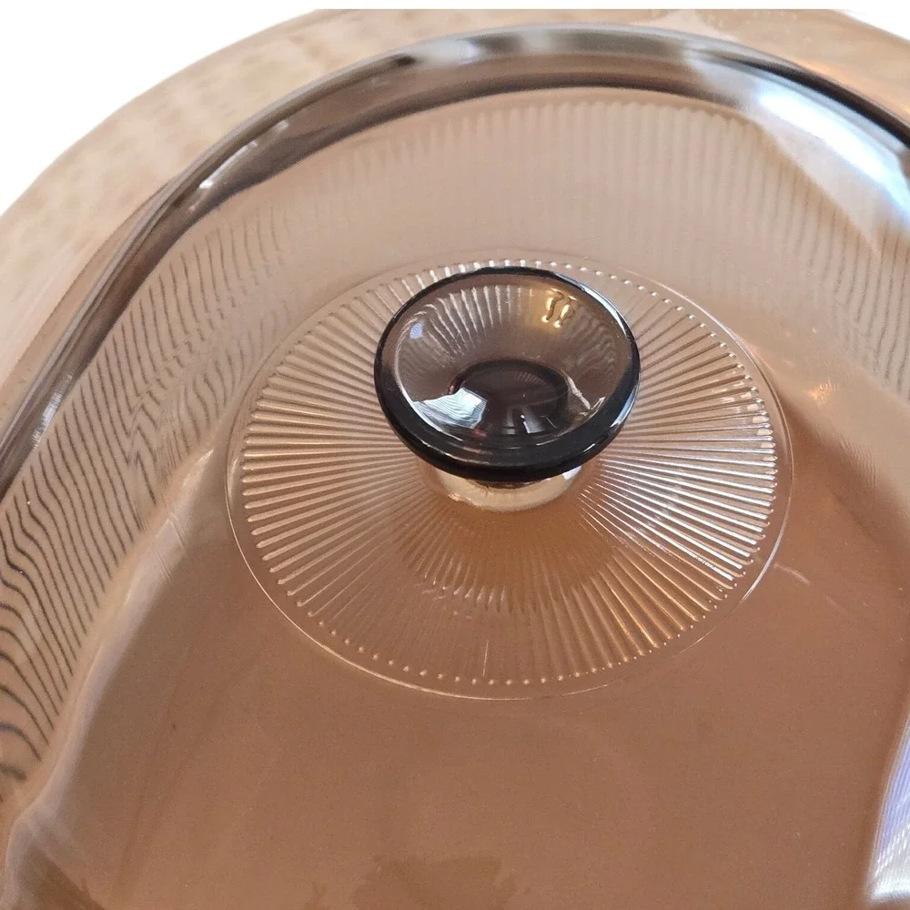 Vision‎ Corning Amber Glass Covered Casserole Dish w Lid V24C